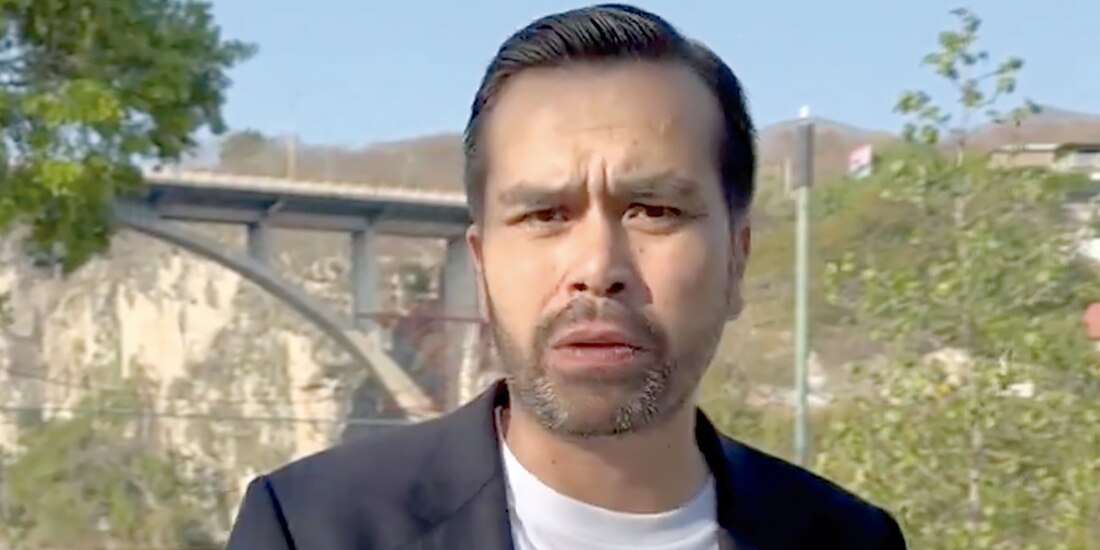 Jorge Álvarez Máynez, en videomensaje, ayer.