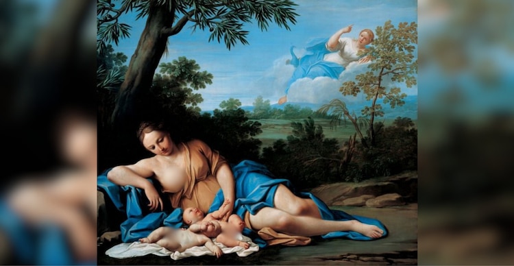 El nacimiento de Apolo y Diana