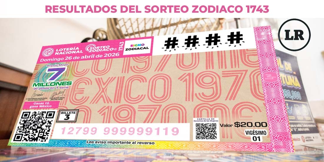 Resultados Sorteo Zodiaco 1743 del 25 de abril del 2026 de Lotería Nacional.