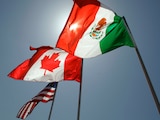 Banderas de México, Canadá y Estados Unidos, en una fotografía ilustrativa.