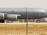 Boeing Stratotanker de EU en la Base Aérea de Moron en España, en foto de archivo.