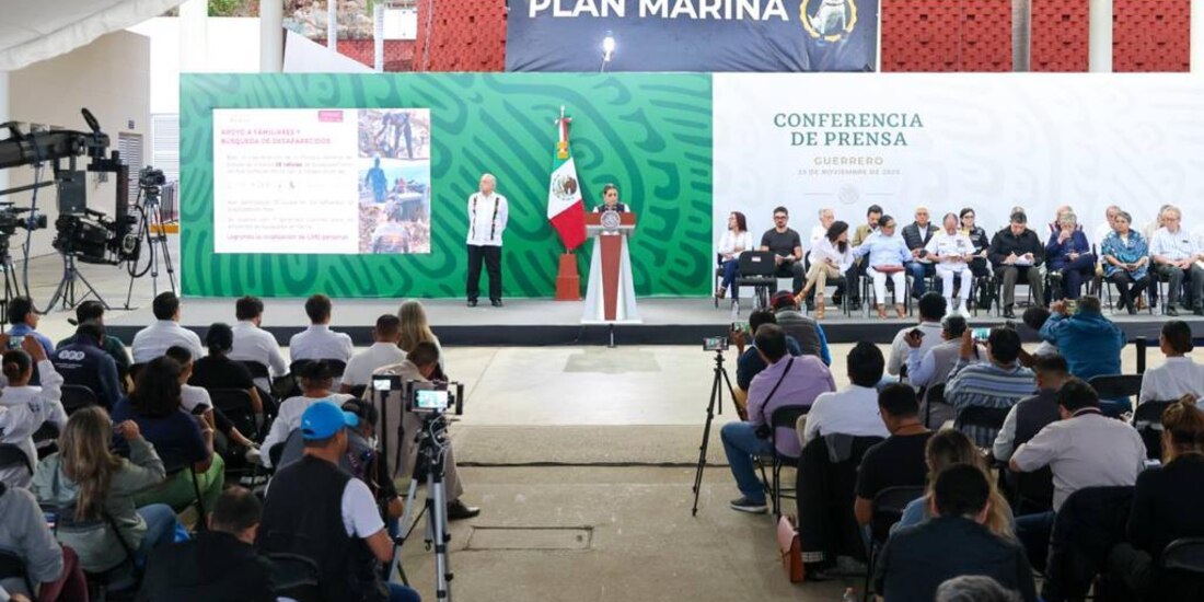 La Gobernadora constitucional de Guerrero estuvo en la mañanera de AMLO, que se desarrollo en Acapulco.