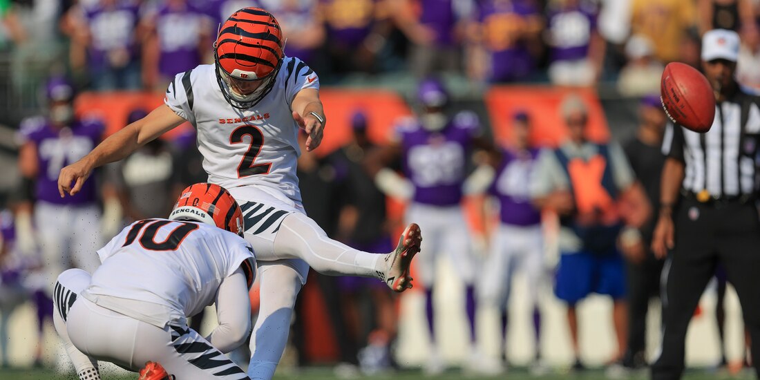 Una jugada del Bengals vs Vikings, de la Semana 1 de la NFL