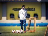 El sudamericano, durante un entrenamiento con los capitalinos.
