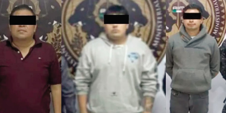 Tres exfuncionarios del Gobierno de Chiapas detenidos por la FGE el 20 de enero.