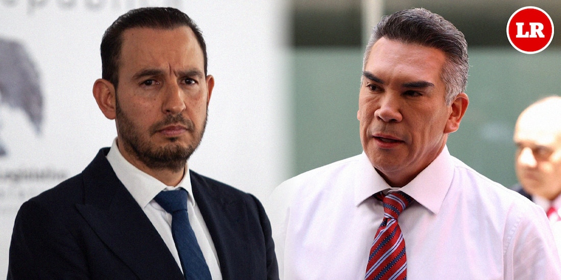 Marko Cortés Mendoza, senador del PAN, y Alejandro Moreno Cárdenas, dirigente nacional del PRI.
