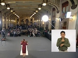 Claudia Sheinbaum este jueves en Palacio Nacional.