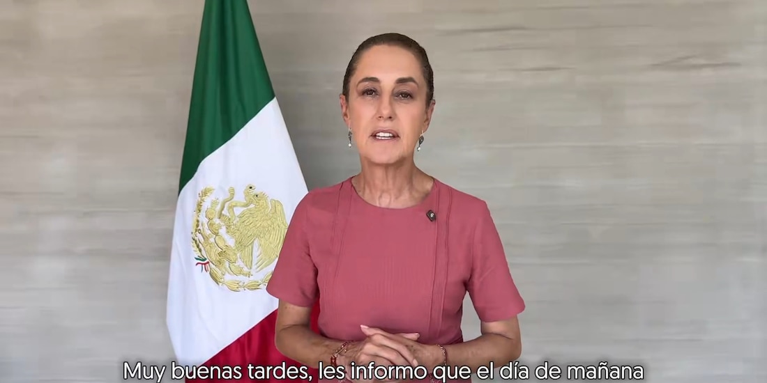 Claudia Sheinbaum, presidenta de México, da un mensaje a propósito de su asistencia a final del Mundial 2026.