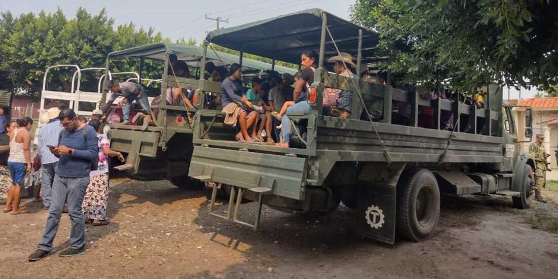En Frontera Comalapa, 600 personas regresan a sus hogares.