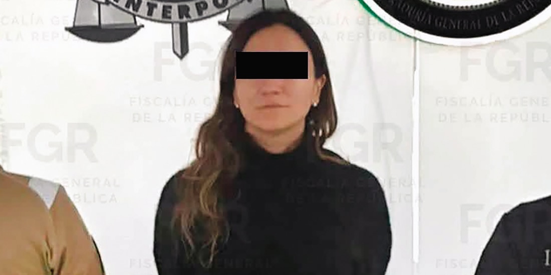 La acusada, tras su detención ayer, en la Ciudad de México.