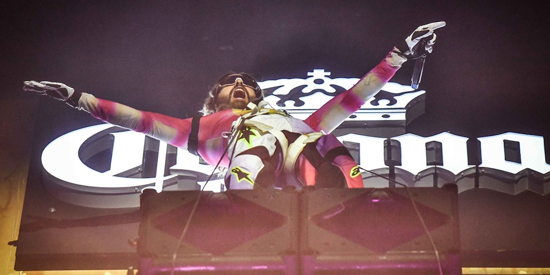Jared Leto de Thirty Seconds To Mars, Metronomy, banda británica, durante su participación en el festival "Corona Capital 2023"