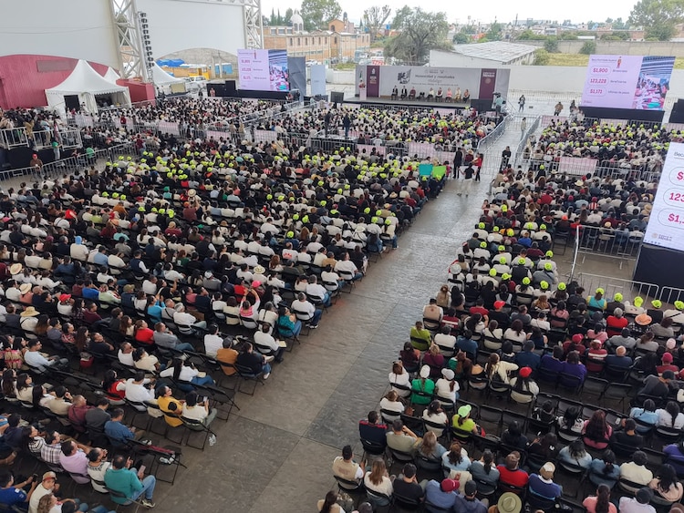 La Presidenta Claudia Sheinbaum Pardo durante su visita al Domo de las Estrellas en Pachuca, Hidalgo, el 13 de septiembre de 2026.