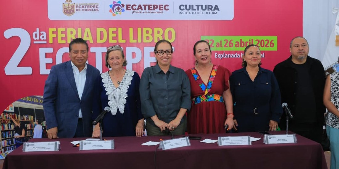 Esperan 50 mil asistentes a la Segunda Feria del Libro Ecatepec 2026.