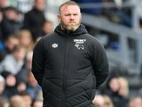 Wayne Rooney en un partido como técnico del Derby County Football Club