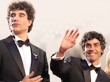 Javier Calvo (izq.) y Javier Ambrossi, al salir del estreno de la cinta ayer en Cannes.
