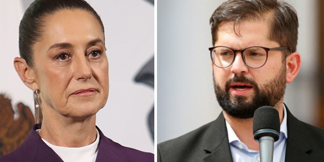 La Presidenta Claudia Sheinbaum y su homólogo de Chile, Gabriel Boric