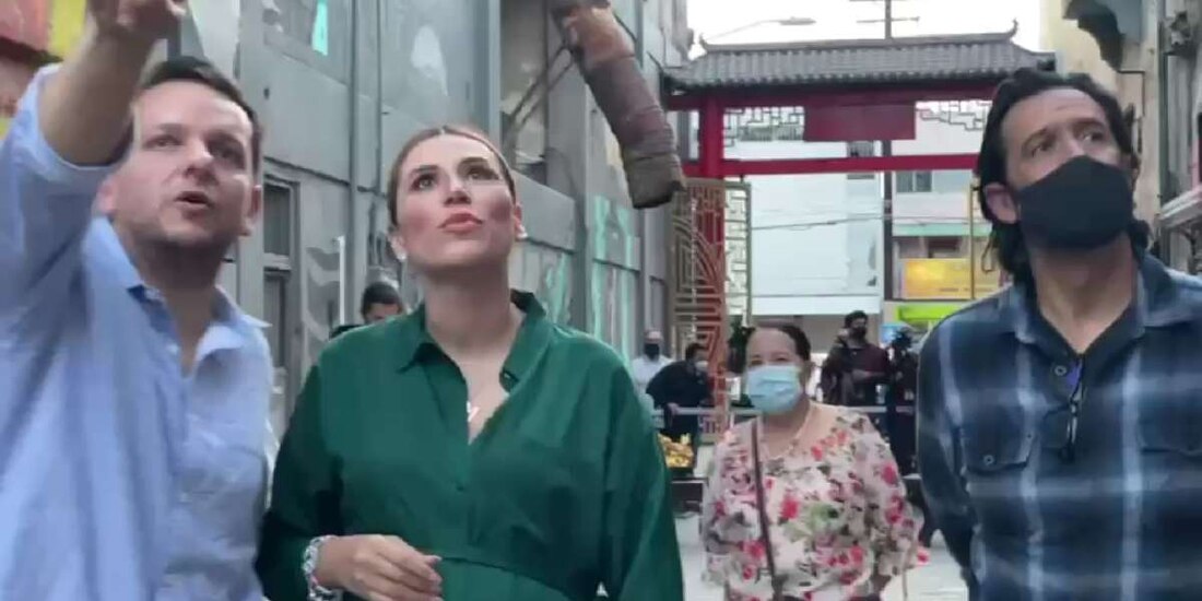 Marina del Pilar y José María Yazpik recorren La Chinesca en Mexicali