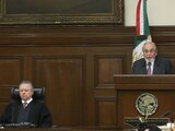 CIUDAD DE MÉXICO, 03DICIEMBRE2019.- Javier Molina y Bernardo Bátiz, nuevos consejeros de la Judicatura Federal, durante la Sesión solemne de los Plenos del Alto Tribunal Electoral del Poder Judicial de la Federación, realizada en la sede de la SCJN.
FOTO: ROGELIO MORALES /CUARTOSCURO.COM