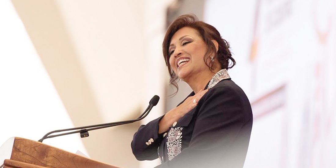 Lorena Cuéllar Cisneros, gobernadora de Tlaxcala, ayer.