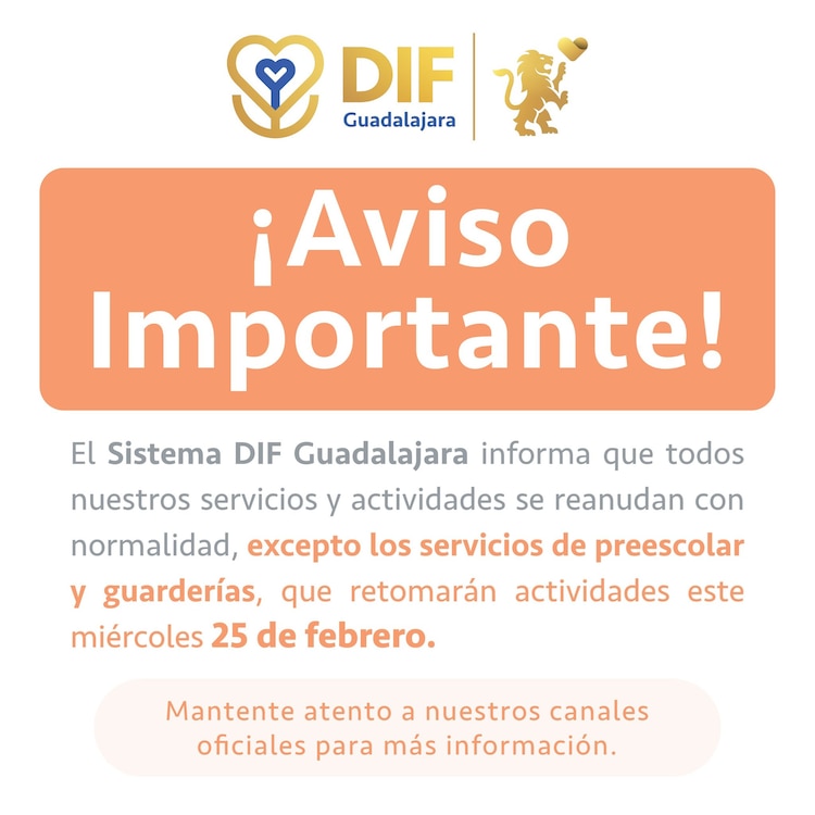 Comunicado del DIF de Guadalajara