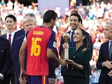 SHEINBAUM, ayer, tras la final del Mundial
