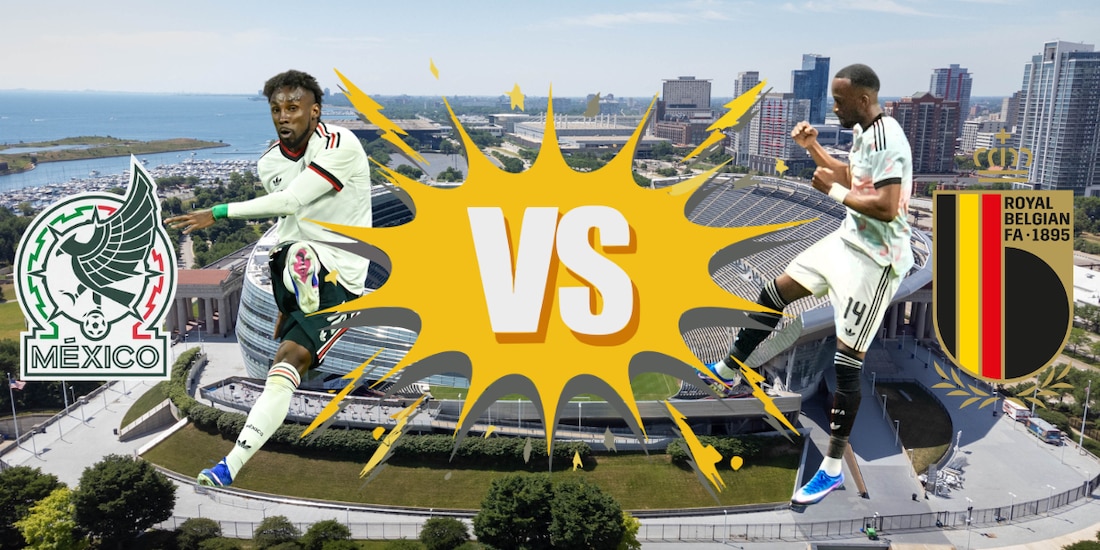 México y Bélgica miden fuerzas en el Soldier Field de Chicago.