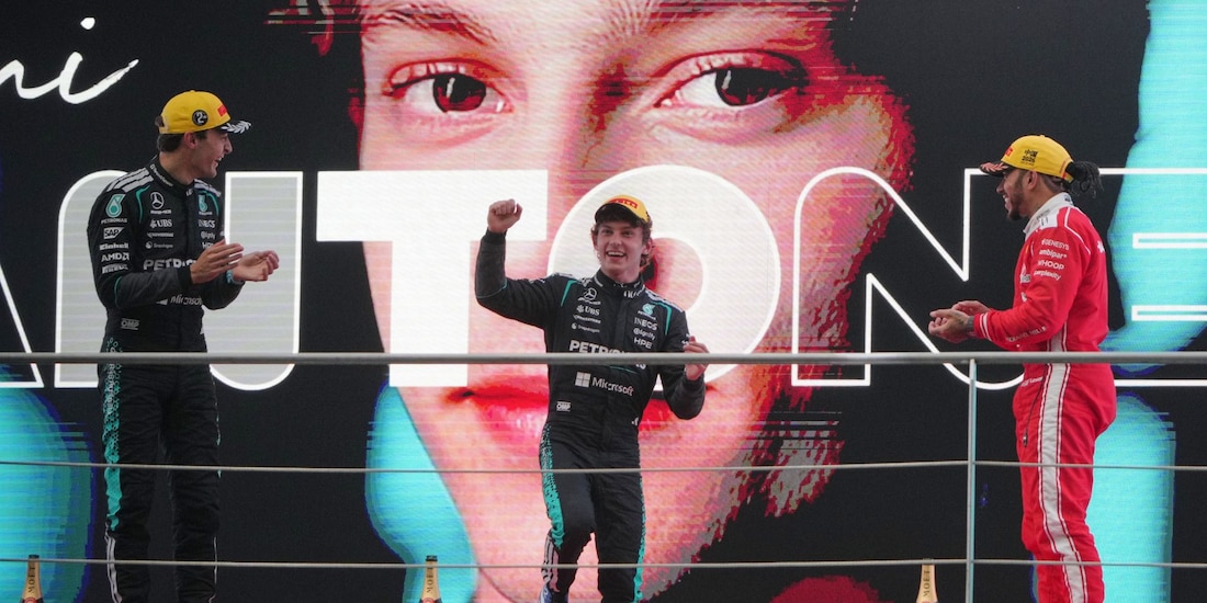 Andrea Kimi Antonelli se lleva el GP de China.