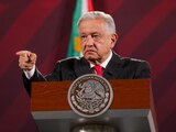 Presidente López Obrador, durante la conferencia matutina de este lunes.
