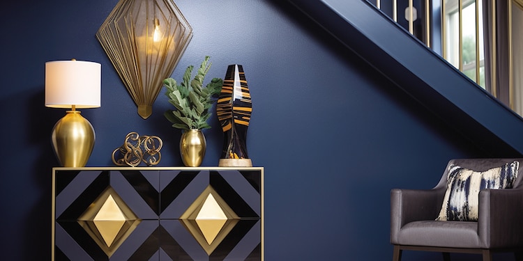 El azul con distintos contrastes dará luminosidad.