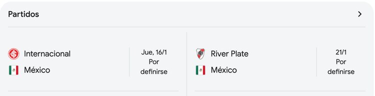 Google anticipa los partidos amistosos de la Selección Mexicana