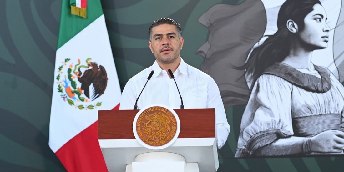 El titular de la SSPC, Omar García Harfuch, ayer, en San Marcos, Guerrero.