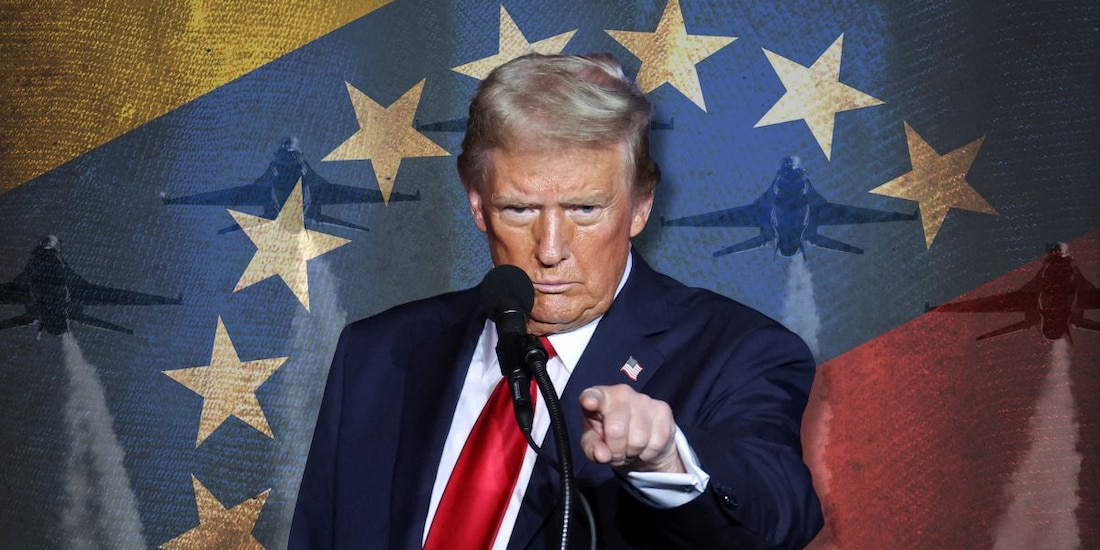 Trump declara "completamente cerrado" el espacio aéreo sobre Venezuela.