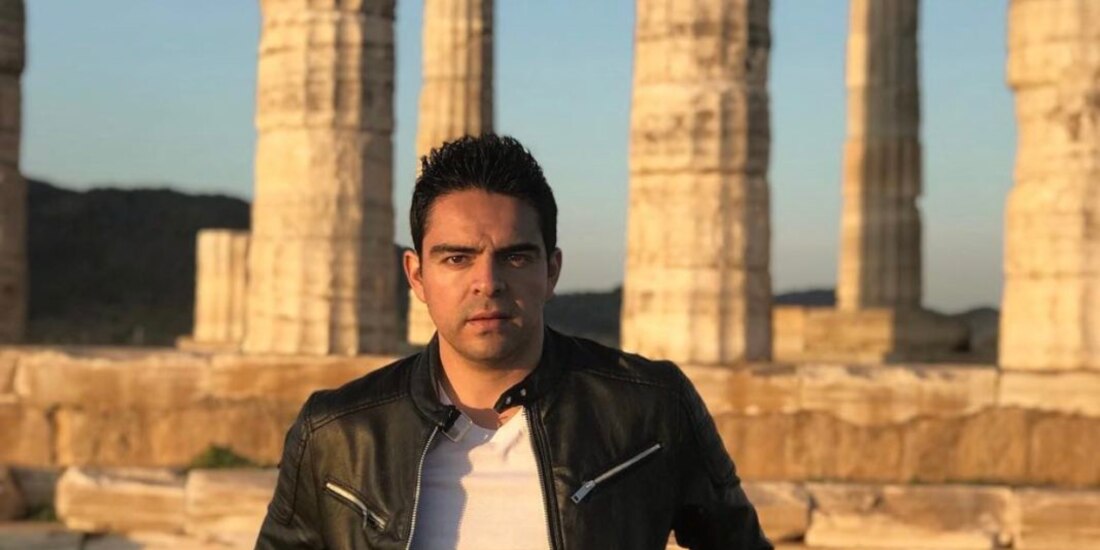 El autor, durante uno de sus viajes.