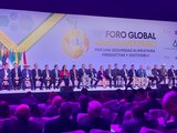 Presídium en la inauguración del 19 Foro Global Agroalimentario, que se lleva a cabo en la ciudad de Monterrey Nuevo León, ayer.