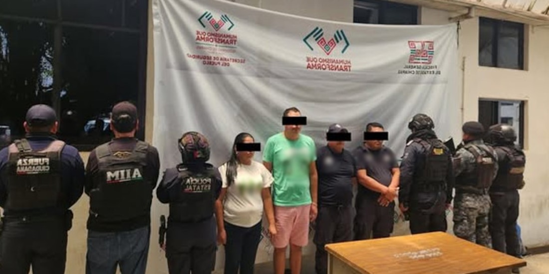 Arresto de presuntos delincuentes en Chiapas.