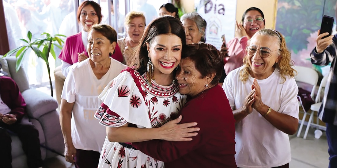 CLARA Brugada, ayer, en la apertura de la obra.
