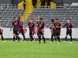 Jugadores del Tricolor Sub 23 celebran el gol contra Estados Unidos en el cierre de la fase de grupos del Preolímpico de Concacaf.