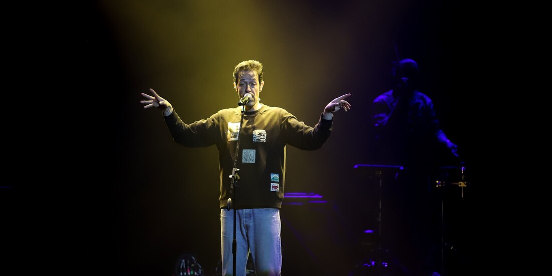 Meme del Real, ayer, al cantar “Princesa”, en el Metropólitan.