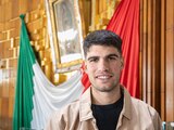 Carlos Alcaraz visitó la Basílica de Guadalupe previo a su participación en el TennisFest GNP 2023.