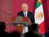 AMLO encabeza la "mañanera", en Palacio Nacional, este jueves 11 de marzo.