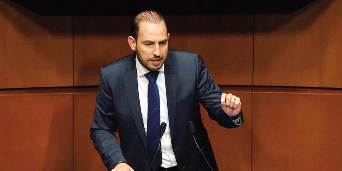 El senador panista Marko Cortés, el 13 de febrero.