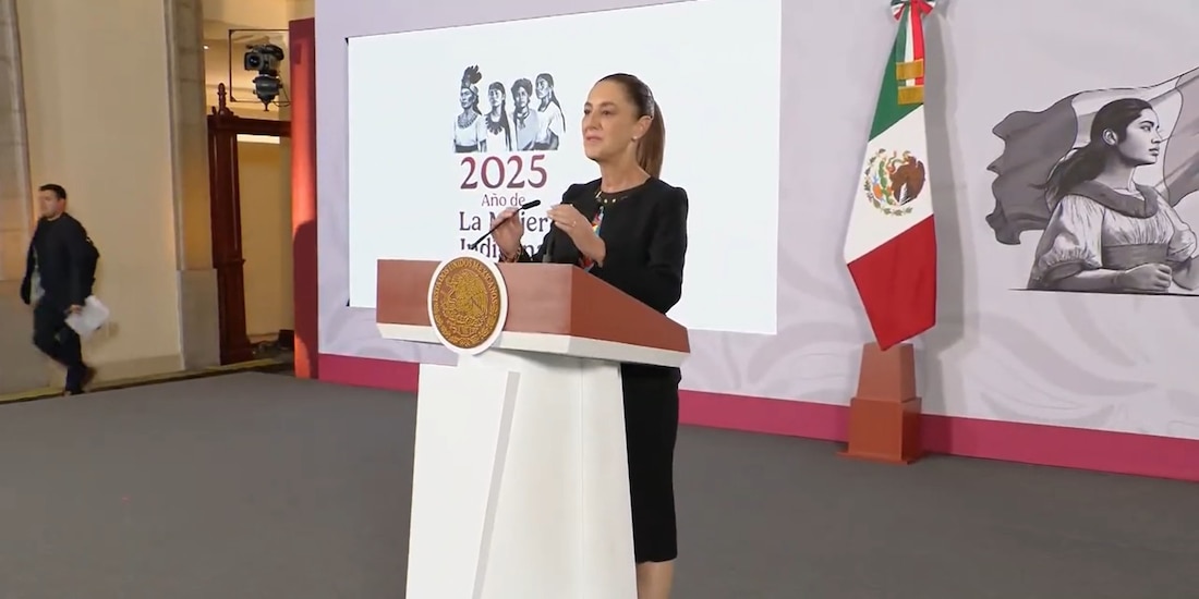 Claudia Sheinbaum, Presidenta de México, este jueves en Palacio Nacional.