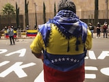 Fotografía de archivo de una protesta en favor de la liberación de Nicolás Maduro, en CDMX.