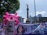 Aspecto de la marcha por el Día Internacional de las Víctimas de Desapariciones Forzadas