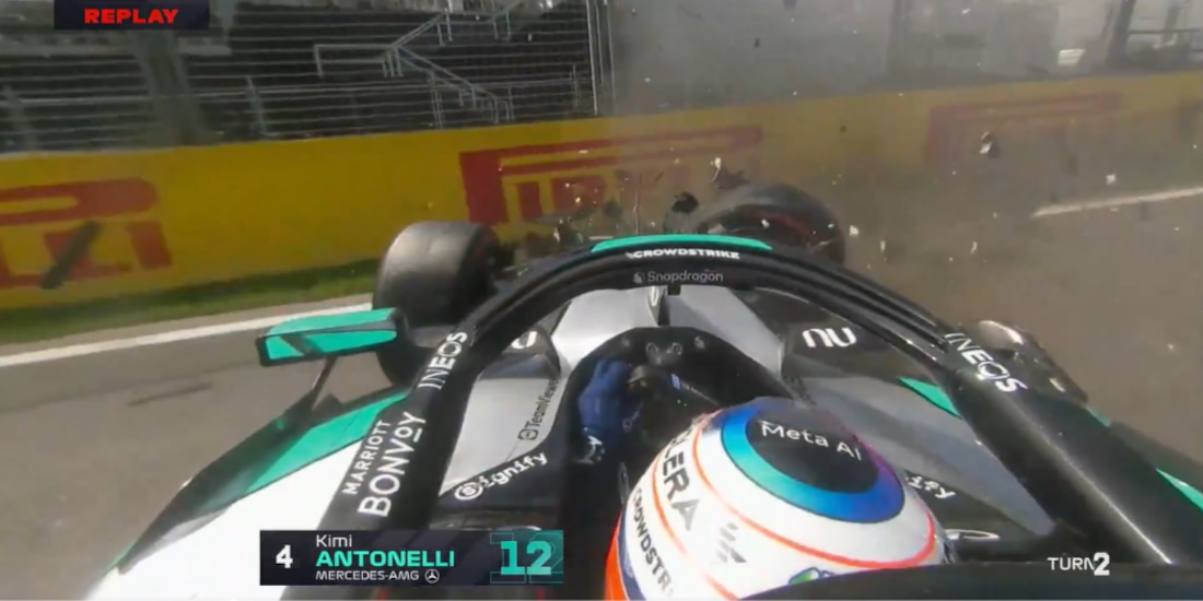 Andrea Kimi Antonelli sufre terrible accidente en Australia.