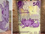 La imagen del ajolote del billete de 50 pesos llega a objetos de uso cotidiano