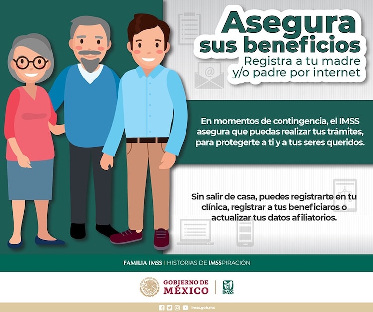 Cómo dar de alta a tu madre o padre en el IMSS
