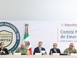 Conferencia de autoridades federales tras el Segundo Simulacro Nacional 2026.