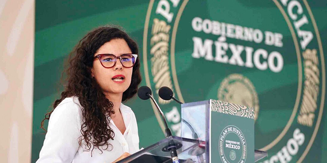 La Secretaria de Gobernación, Luisa María Alcalde, ayer, en Coahuila.