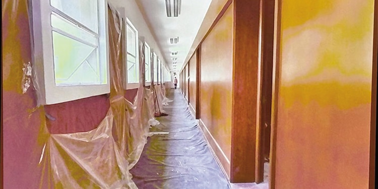 ALGUNOS espacios del conservatorio durante las remodelaciones.